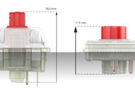 Cherry MX low profile side comparison